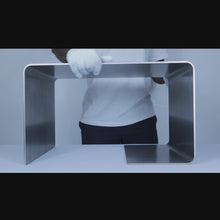 Load and play video in Gallery viewer, T-02 Silver Stainless Steel Metal Coffee Table