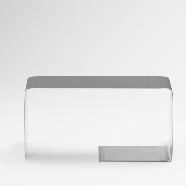 The T-02 stainless steel coffee table